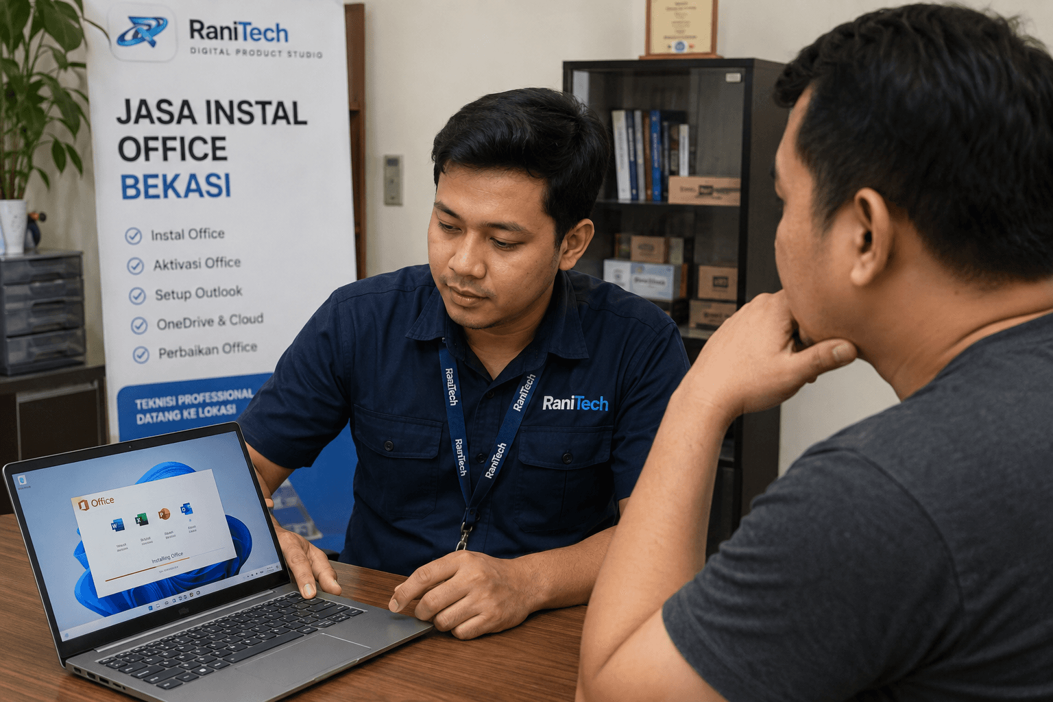 Teknisi instal Office panggilan Bekasi RaniTech