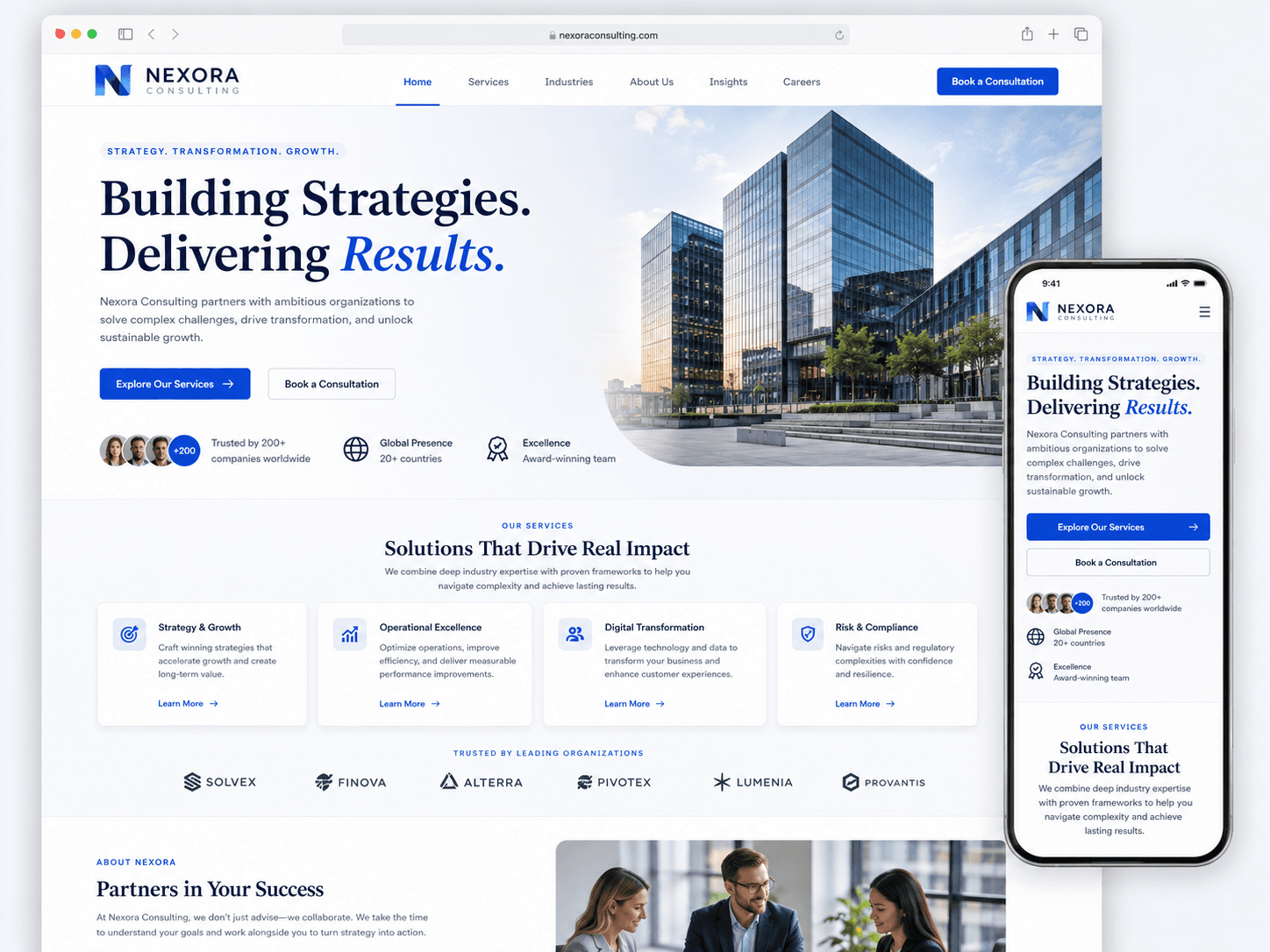 Corporate Landing Page Concept untuk contoh desain landing page