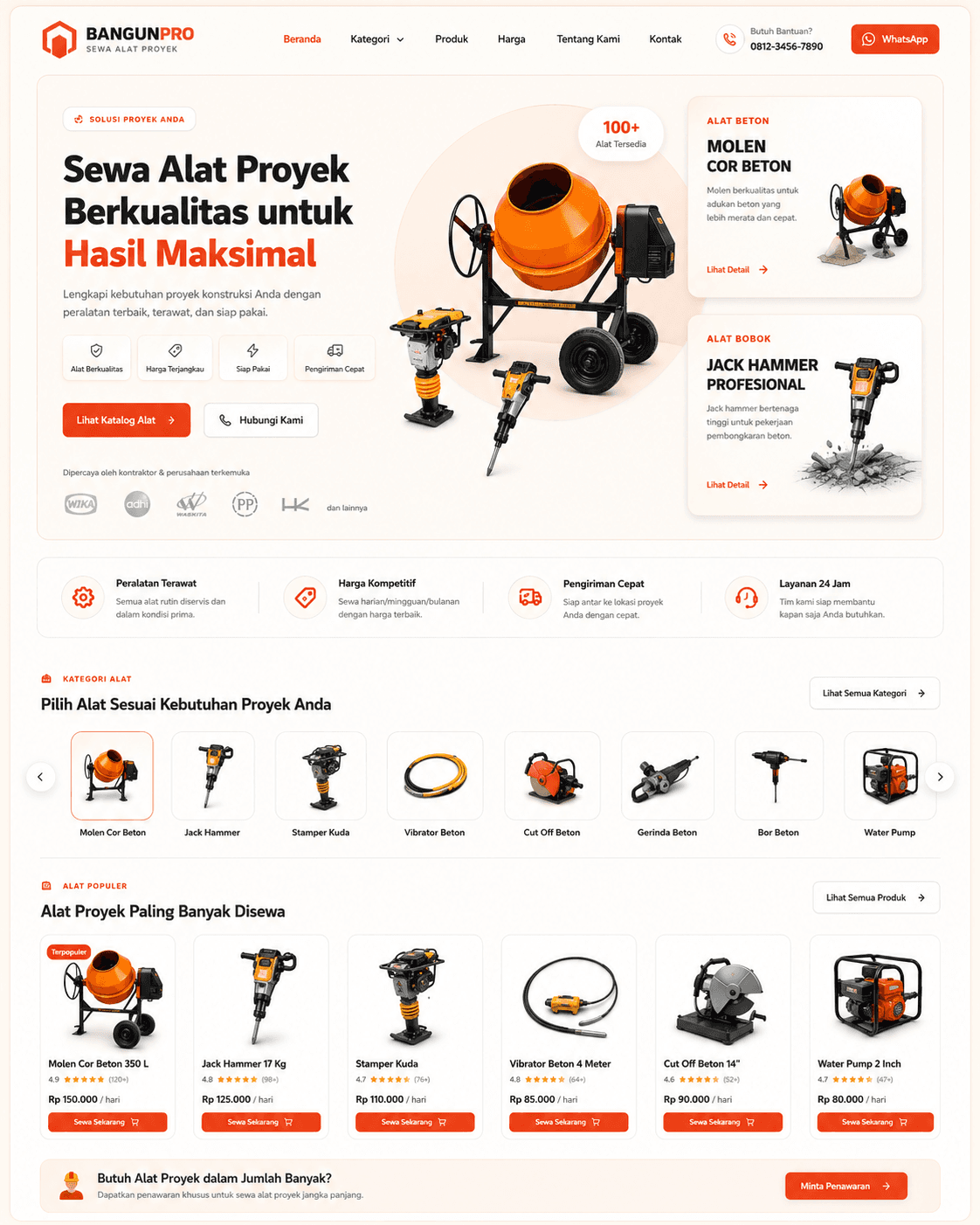 Screenshot website ZEEDAM sebagai portfolio website RaniTech