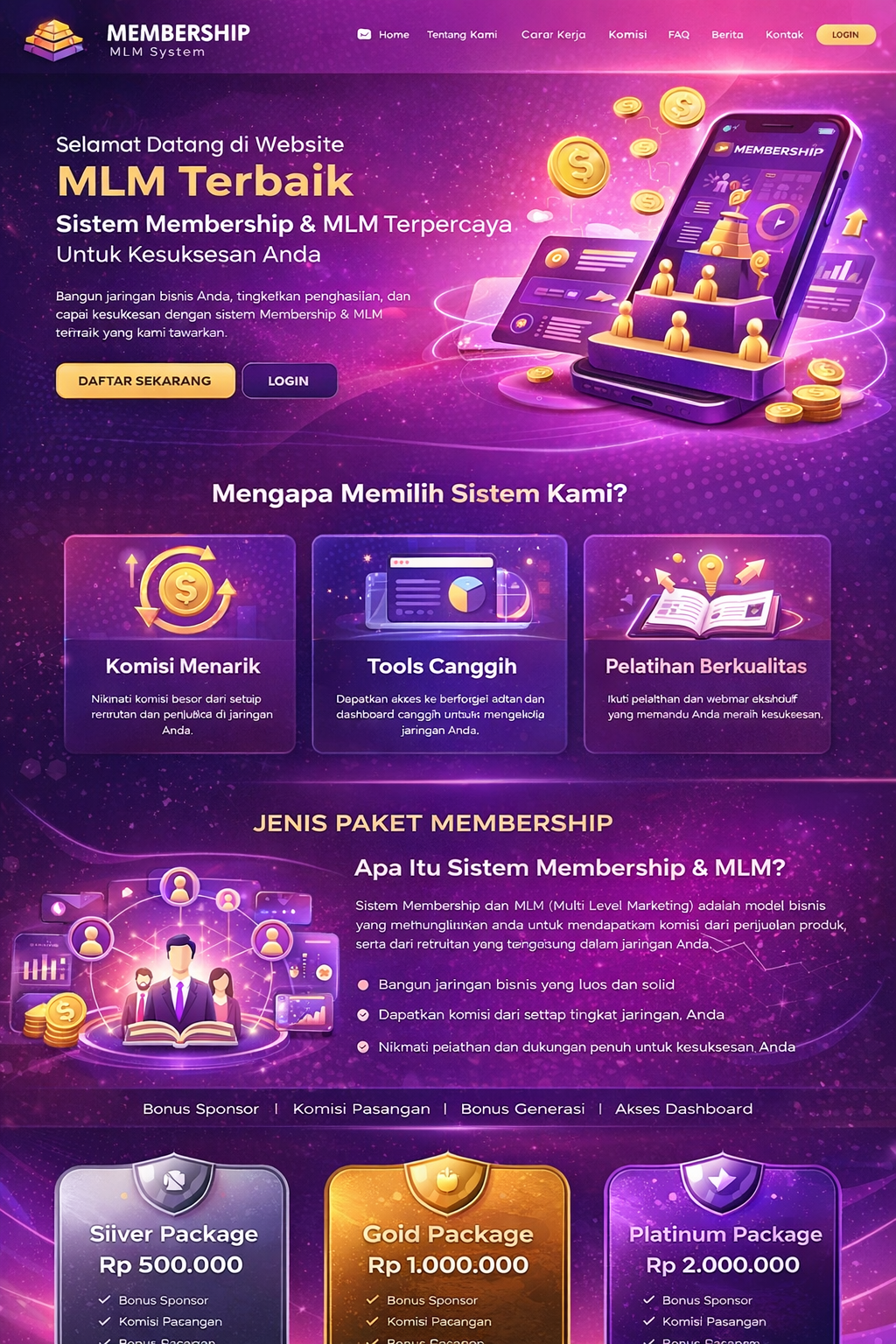 Aplikasi MLM & Membership